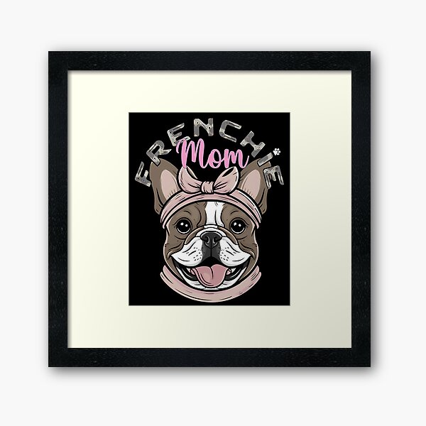Item preview, Frenchie Mama Purple Ribbon - Cute French Bulldog  designed and sold by Smix Pixels.
