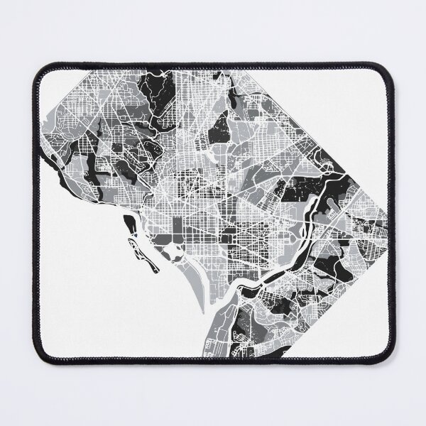 Item preview, Washington DC Neighborhood Map BW designed and sold by polliadesign.