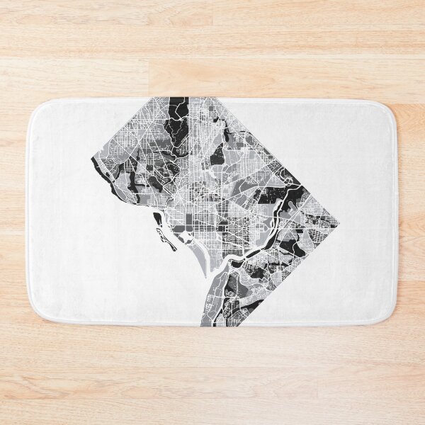 Item preview, Washington DC Neighborhood Map BW designed and sold by polliadesign.
