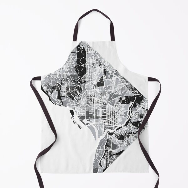 Item preview, Washington DC Neighborhood Map BW designed and sold by polliadesign.