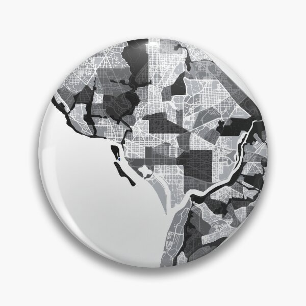 Item preview, Washington DC Neighborhood Map BW designed and sold by polliadesign.
