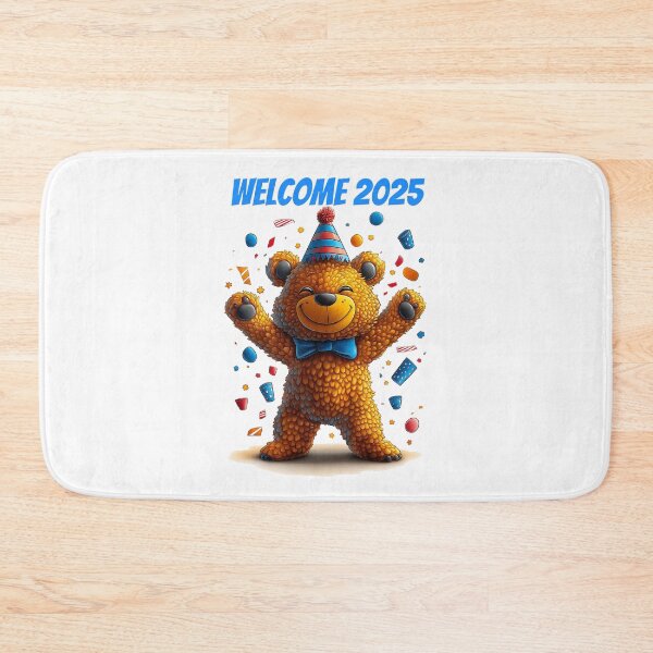 Item preview, Welcome 2025, Party Bear, New Year Fun, Festive Joy, Happy Smiles designed and sold by BukkyStory.