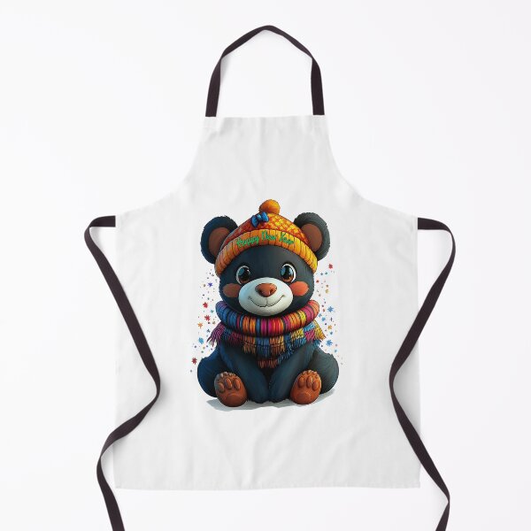 Item preview, Happy New Year, Cozy Bear, Winter Joy, Festive Bear, Colorful Scarf designed and sold by BukkyStory.