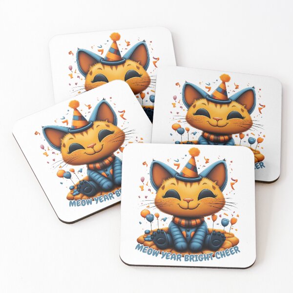 Item preview, Meow Year Fun, Party Kitty, Bright Cheer, Festive Cat, Happy Vibes designed and sold by BukkyStory.