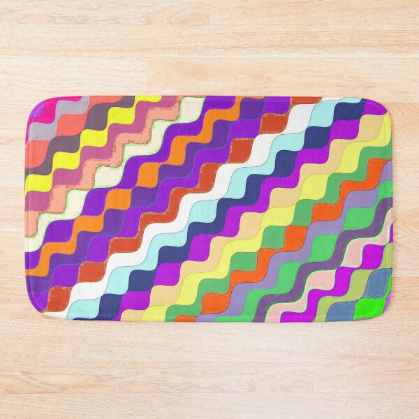 Aperçu de l'œuvre Ondes fractales angulaires multicolores abstraites 15 créée et vendue par SXW Designs.