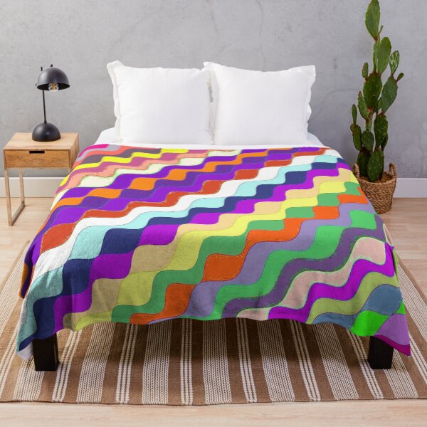 Aperçu de l'œuvre Ondes fractales angulaires multicolores abstraites 15 créée et vendue par SXW Designs.