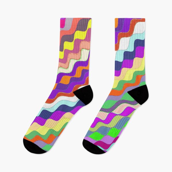 Aperçu de l'œuvre Ondes fractales angulaires multicolores abstraites 15 créée et vendue par SXW Designs.