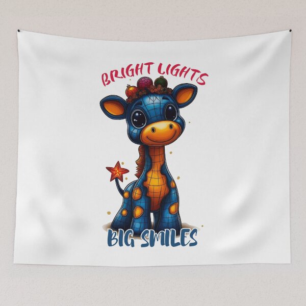 Item preview, Bright Lights, Big Smiles, Festive Giraffe, Cute Design, Holiday Joy designed and sold by BukkyStory.