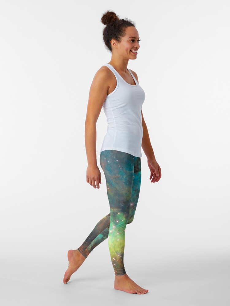 Green Galaxy Leggings for Sale by rapplatt