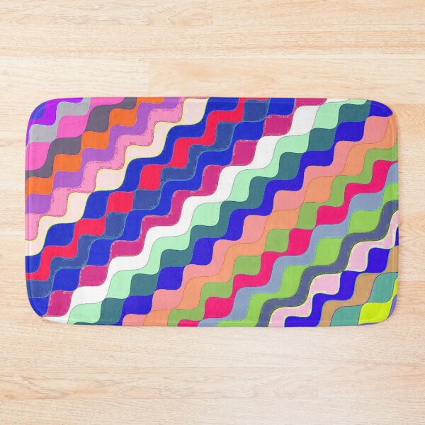 Aperçu de l'œuvre Ondes fractales angulaires multicolores abstraites 16 créée et vendue par SXW Designs.