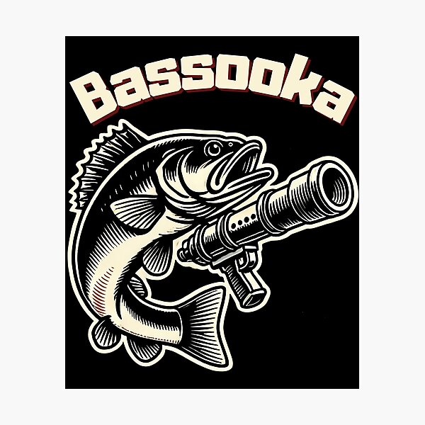Item preview, Bass Fish Bassooka Funny Gift for Anglers with a sense of humor designed and sold by IceBathDESIGNS.