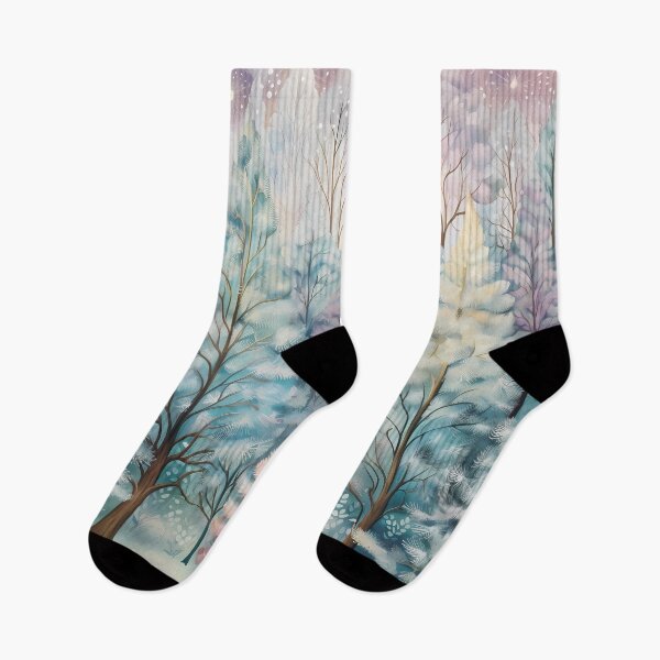 Item preview, Winter landscape. Snow-covered trees. Pastel colors. designed and sold by MagelliShop.