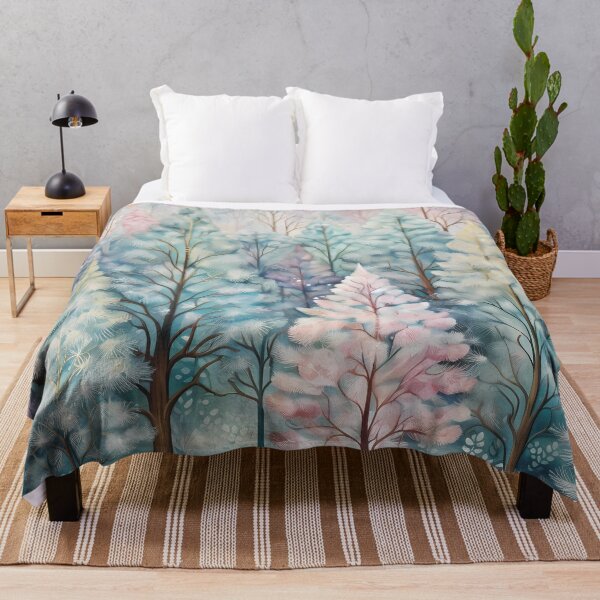 Item preview, Winter landscape. Snow-covered trees. Pastel colors. designed and sold by MagelliShop.