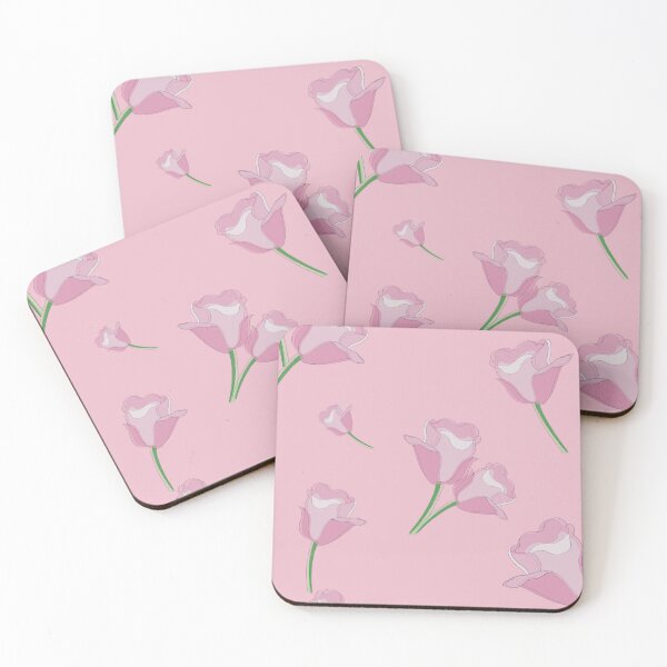 Item preview, delicate pink flowers, pretty floral pattern designed and sold by CrocoDi.
