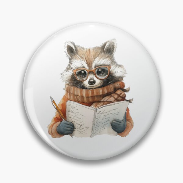 Item preview, A cute writer raccoon designed and sold by Villemo-sells.