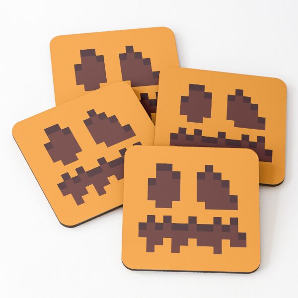Aperçu de l'œuvre Bloc de visage de citrouille d'Halloween Minecraft créée et vendue par Kubala Designs.