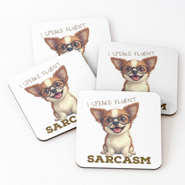 Item preview, Fluent in Sarcasm Cute Dog Funny  designed and sold by Moad Fahim.