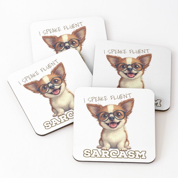 Item preview, Fluent in Sarcasm Cute Dog Funny  designed and sold by Moad Fahim.
