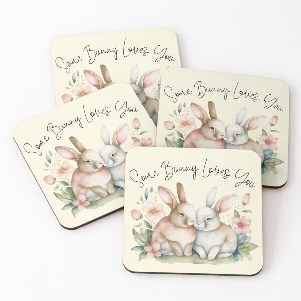 Item preview, Some Bunny Loves You Watercolor Easter Art designed and sold by Magnolia Valley Art.