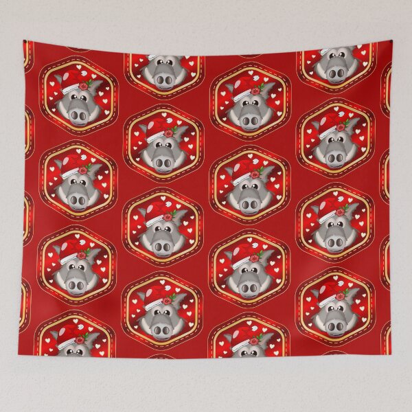 Item preview, Christmas Animals Wild Boars designed and sold by minimalartstory.