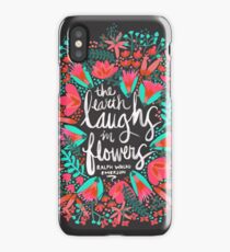 The Earth Laughs in Flowers – Pink & Charcoal iPhone Case