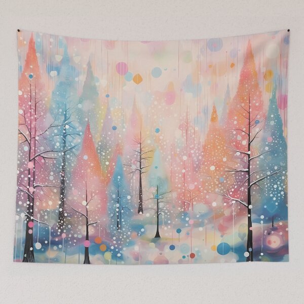 Item preview,  Winter landscape. Snow-covered trees. Pastel colors. designed and sold by MagelliShop.