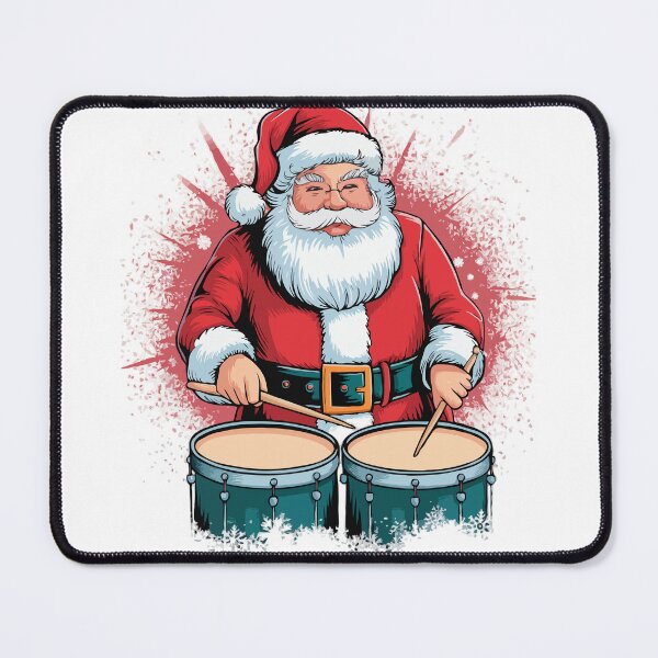 Item preview, Festive Santa Claus Drumming Fun Christmas designed and sold by InsanseCreation.