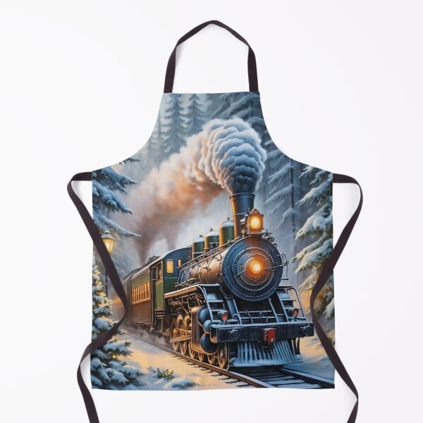 Item preview, Vintage Christmas Winter Train Artwork designed and sold by Angelsartsandpattern.
