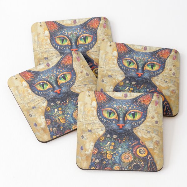 Item preview, Whimsical Klimt cat portrait2 designed and sold by peterlawrence13.
