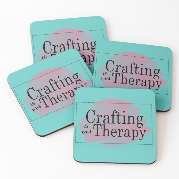 Item preview, Crafting is My Therapy - Black designed and sold by MarigoldandLily.