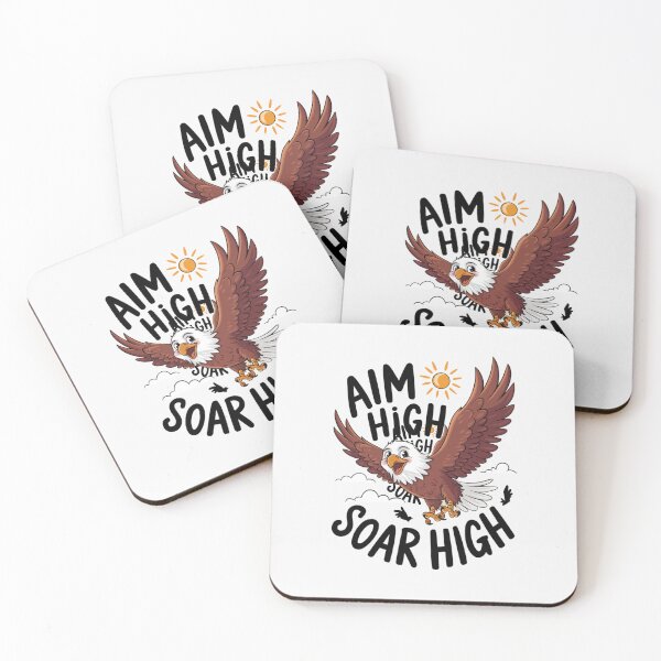 Item preview, Aim High, Soar High - Inspirational Eagle T-Shirt | Motivational Vibes designed and sold by Furr-n-Purr.