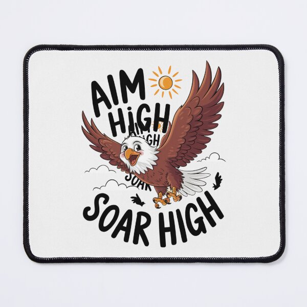 Item preview, Aim High, Soar High - Inspirational Eagle T-Shirt | Motivational Vibes designed and sold by Furr-n-Purr.
