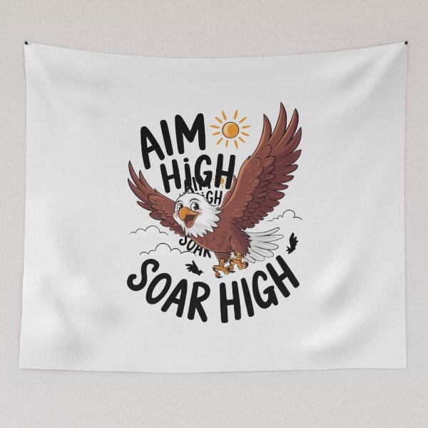 Item preview, Aim High, Soar High - Inspirational Eagle T-Shirt | Motivational Vibes designed and sold by Furr-n-Purr.
