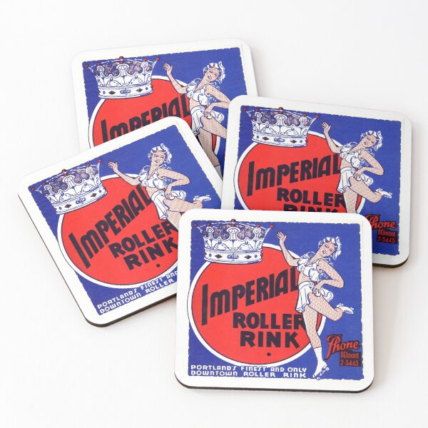 Item preview, Imperial Roller Rink Portland Oregon Roller Skating Rink Sticker Decal Label Design 2 designed and sold by tislord.