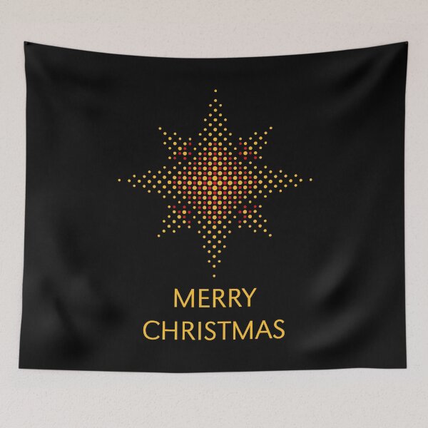 Item preview, Merry Christmas (Star / X-Mas / Xmas / Dots / Gold) designed and sold by MrFaulbaum.
