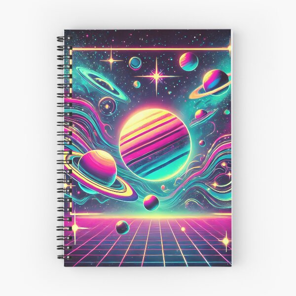 Item preview, "Retro-futuristic cosmic galaxy with vibrant neon colors" designed and sold by OrbitOdyssey.