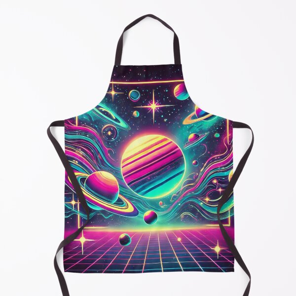 Item preview, "Retro-futuristic cosmic galaxy with vibrant neon colors" designed and sold by OrbitOdyssey.