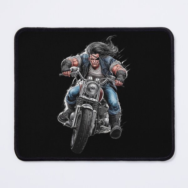 Item preview, Badass Biker with Eye Patch and Wind-Swept Hair designed and sold by love3617.