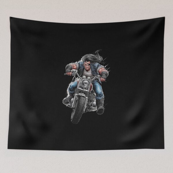 Item preview, Badass Biker with Eye Patch and Wind-Swept Hair designed and sold by love3617.