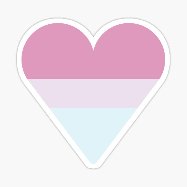 Pastel Bisexual Pride Heart Sticker