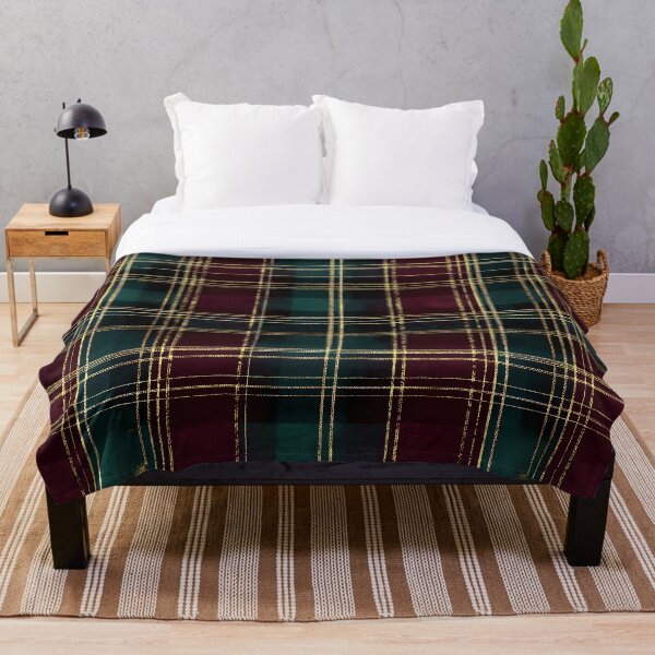Item preview, Modern Gold and Burgundy Tartan Plaid Design designed and sold by Moisky Patterns.