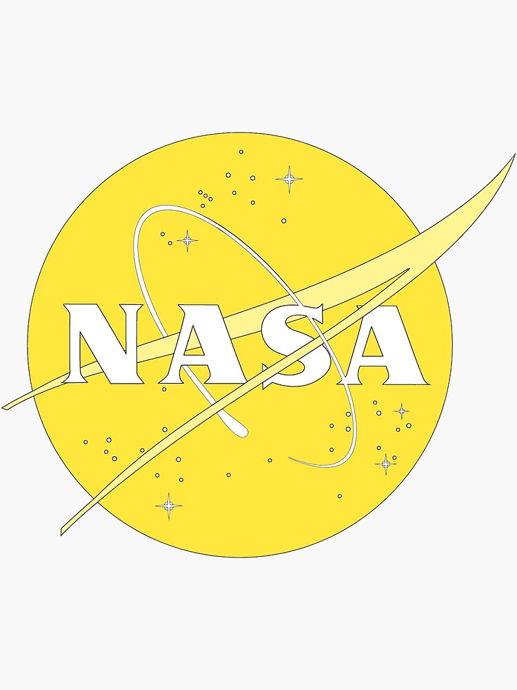 nasa tumblr aesthetic yellow sticker by smileyysnow redbubble