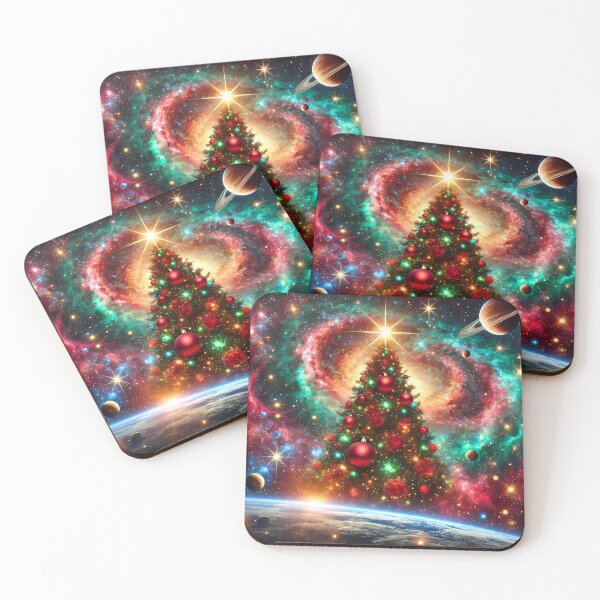 Item preview, "Glowing cosmic Christmas tree in space." designed and sold by OrbitOdyssey.