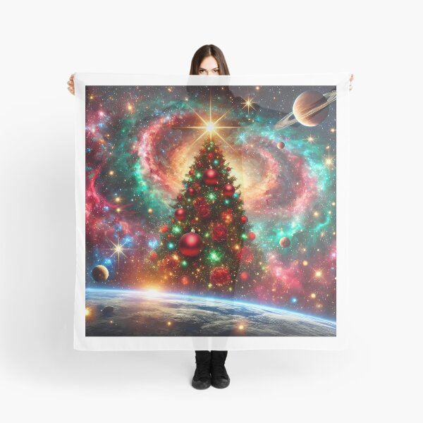 Item preview, "Glowing cosmic Christmas tree in space." designed and sold by OrbitOdyssey.