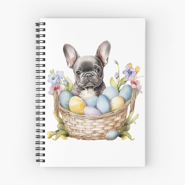 Item preview, Easter egg basket with french bulldog - Frenchie dog puppy with easter holiday designed and sold by Daydreamsatdawn.