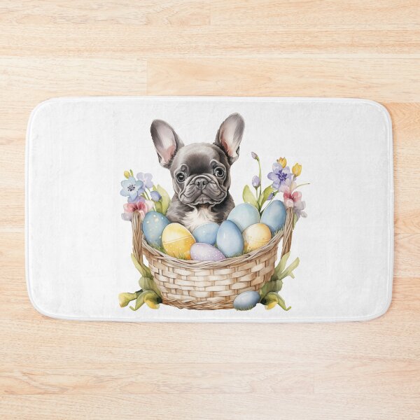 Item preview, Easter egg basket with french bulldog - Frenchie dog puppy with easter holiday designed and sold by Daydreamsatdawn.