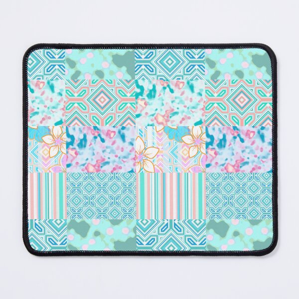 Item preview, Sweet Baby Girl Pink and Blue Patchwork Print Seamless Repeat designed and sold by Sharon Schwalbe.