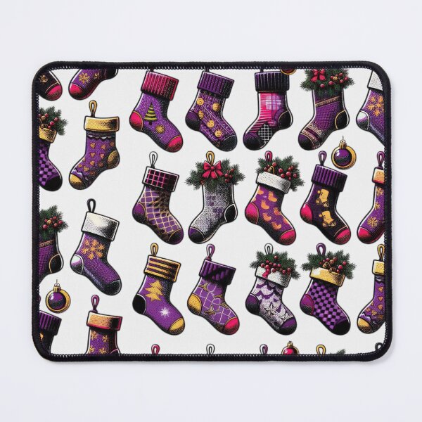 Item preview, Christmas Vintage purple socks Pattern, Christmas socks Pattern,Christmas socks,Christmas Funny Pattern,Holiday Pattern,Christmas Pattern, christmas,Christmas Vintage Pattern designed and sold by Expressions-Sel.