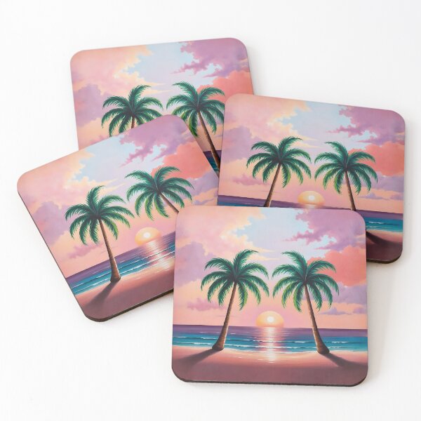 Item preview, two palm trees on the beach sand designed and sold by AA-designstore.