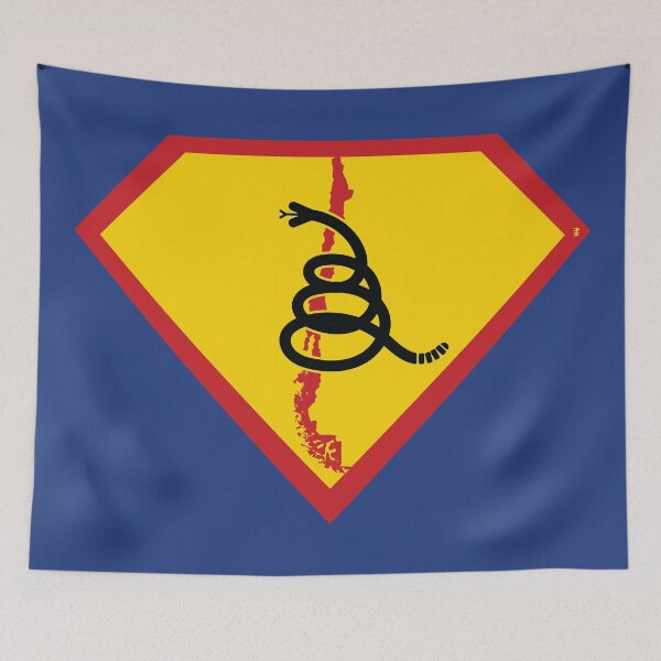 Item preview, CHILE  - Freedom Is The Superpower - Modern Gadsden Snake Flag - Dont Tread On Me SUPERHERO design designed and sold by pelagio.